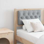 vidaXL Huvudgavel Övrigt Brun och ljusgrå 140 cm Massiv furu