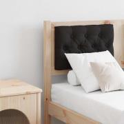 vidaXL Huvudgavel Övrigt Brun och svart 135 cm Massiv furu