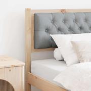 vidaXL Huvudgavel Övrigt Brun och ljusgrå 90 cm Massiv furu