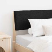 vidaXL Klädd sänggavel Svart 100 cm Massiv furu
