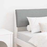 vidaXL Klädd sänggavel Ljusgrå 75 cm Massiv furu