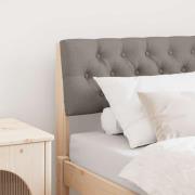 vidaXL Klädd sänggavel Taupe 80 cm Massiv furu