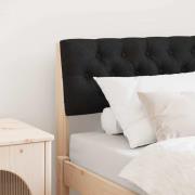 vidaXL Klädd sänggavel Svart 75 cm Massiv furu
