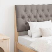 vidaXL Klädd sänggavel Taupe 80 cm Massiv furu