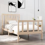 vidaXL Sängram massivt trä 90x190 cm