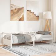 vidaXL Dagbädd utan madrass vit 90x200 cm massiv furu