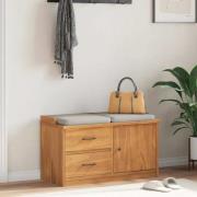 vidaXL Hallbänk SANDNES 87x40x50 cm massiv trä furu