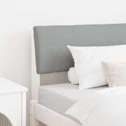 vidaXL Klädd sänggavel Ljusgrå 90 cm Massiv furu