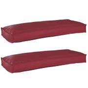 vidaXL Pallkuddset 2 pcs Vinröd 100 x 40 x 8 cm Oxford tyg