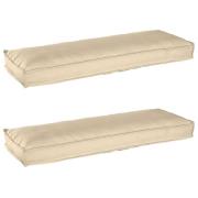 vidaXL Pallkuddset 2 pcs Beige 120 x 40 x 8 cm Oxford tyg