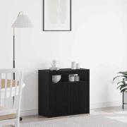 vidaXL Sideboard Svart Ek 80 x 35 x 75 cm Konstruerat trä