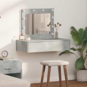 vidaXL Smyckebord med låda Grå 83 x 40 x 70 cm Konstruerat trä