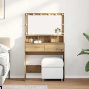 vidaXL Smyckebord artisan ek 80 x 41 x 134.5 cm Konstruerat trä