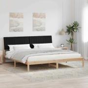 vidaXL Sängram med huvudgavel Brun 200 x 200 cm Massiv furu