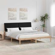 vidaXL Sängram med huvudgavel Brun 180 x 200 cm Massiv furu