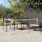 vidaXL Trädgårdsmiddag Bord Vit 190 x 90 x 75 cm Poly rattan