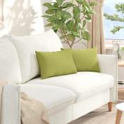 vidaXL Sofakuddar 2 pcs Ljusgrön 50 x 30 cm tyg