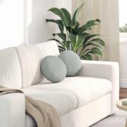 vidaXL Sittkuddar 2 pcs Ljusgrå Ø30 x 13 cm Sammet