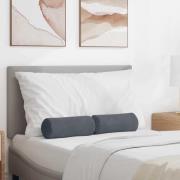 vidaXL Bolsterkuddar 2 pcs Mörkgrå Ø 15 x 40 cm Kordread tyg