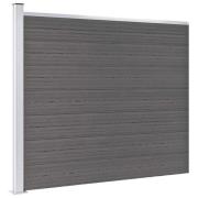 vidaXL Staketpanel WPC 175x146 cm grå