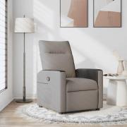 vidaXL Reclinerfåtölj taupe tyg