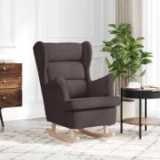 vidaXL Gungstol mörkbrun 74x90x102 cm tyg