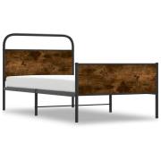 vidaXL Sängram utan madrass sonoma-ek 90x200 cm konstruerad trä