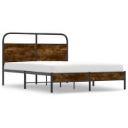 vidaXL Sängram utan madrass rökfärgad ek 140x190 cm konstruerad trä