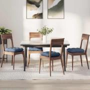 vidaXL Sittkuddar 4 pcs Blå 40 x 40 cm Kordread tyg