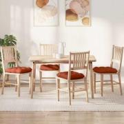 vidaXL Sittkuddar 4 pcs Röd orange 40 x 40 cm Kordread tyg