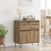 vidaXL Sideboard Artisan Ek 60 x 35 x 70 cm Konstruerat trä och järn