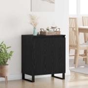 vidaXL Sideboard Svart Ek 60 x 35 x 70 cm Konstruerat trä