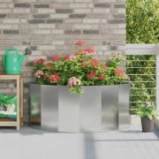 vidaXL Planteringskärl Silver 120 x 60 x 50 cm Galvaniserat Stål