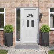 vidaXL Planteringskärl 2 pcs Svart 40 x 40 x 75 cm Stål