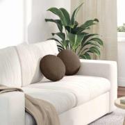 vidaXL Sittkuddar 2 pcs Brun Ø30 x 13 cm tyg