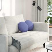 vidaXL Sittkuddar 2 pcs Jeansblå Ø30 x 13 cm tyg