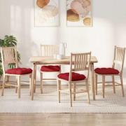 vidaXL Sittkuddar 4 pcs Röd 45 x 45 x 12 cm tyg
