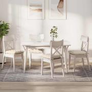 vidaXL Sittkuddar 4 pcs Kräm 40 x 40 x 6 cm Kordread tyg