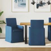vidaXL Matstolar 2 pcs Blå 57 x 67 x 95 cm tyg