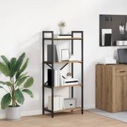 vidaXL Hyllsystem Artisan Ek 56 x 34 x 133,5 cm Konstruerat trä