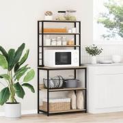 vidaXL Köks hylla Sonoma-ek 80 x 40 x 168 cm Konstruerat trä