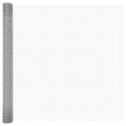 vidaXL Svetsat trådstängsel Silver 1.6 x 25 m Stål