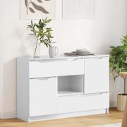 vidaXL Sideboard Högblanka vita 100 x 30 x 65,6 Konstruerat trä