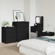 vidaXL Förvaringsskåp Svart 60 x 48 x 81 cm Konstruerat trä