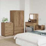 vidaXL Förvaringsskåp Artisan Ek 60 x 48 x 81 cm Konstruerat trä