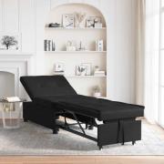 vidaXL Soffsäng Svart 194 x 67 x 82 cm Mikrofiber