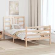 vidaXL Sängram utan madrass 100x200 cm massiv furu