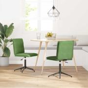 vidaXL Matstolar 2 st ljusgrön sammet