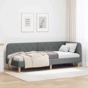 vidaXL Hörn Sängram Mörkgrå 80 x 200 cm tyg