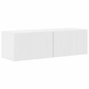 vidaXL TV Vägghylla Glansig Vit 98 x 31 x 29,5 cm Konstruerat trä